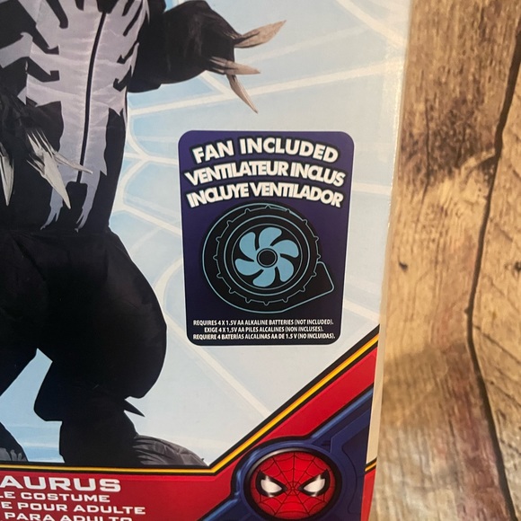 HTF Venomosaurus Adult Inflatable Dinosaur Costume Spiderman by Jazwares - Picture 2 of 12